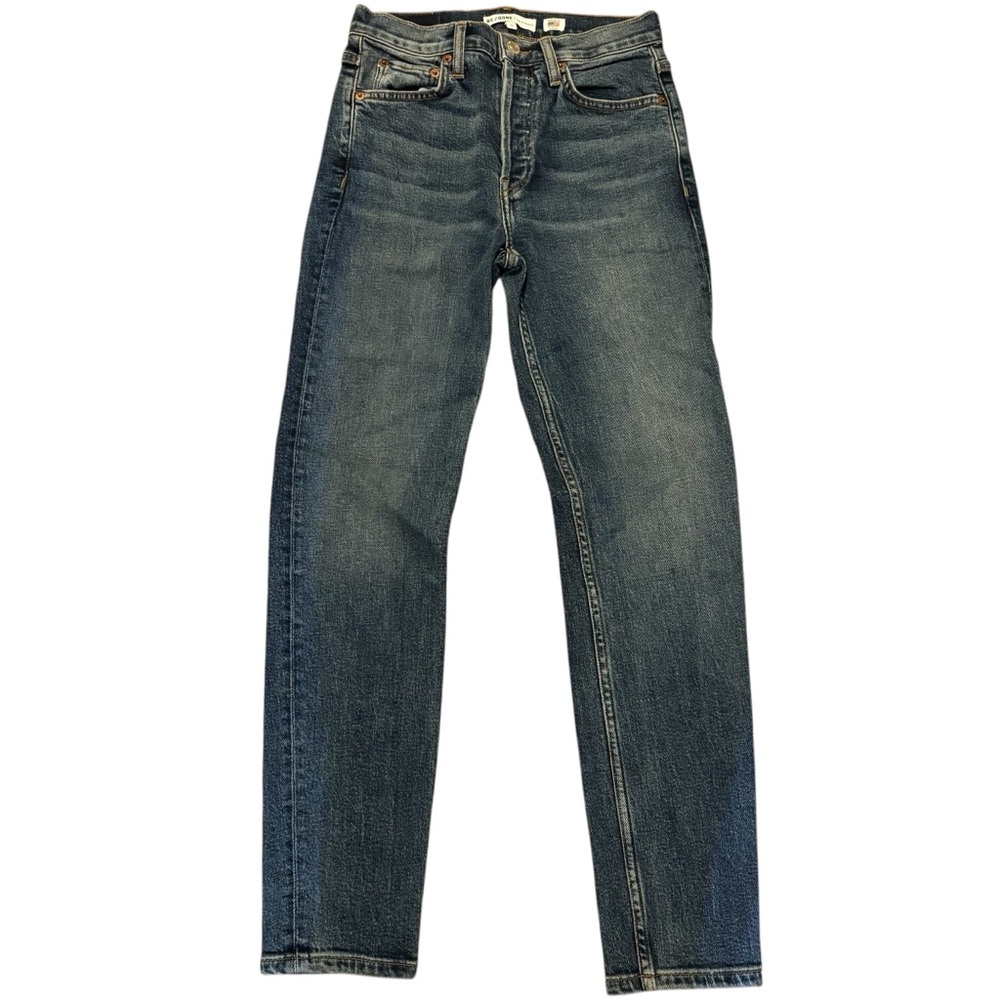 RE/DONE Jeans Size 24 Originals 90s High Rise Ankle Crop Mid-70s Wash Made USA